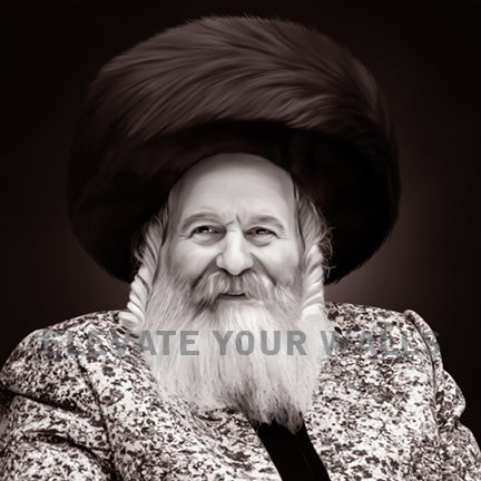 The Bobover Rebbe Acrylic Image - A Timeless Masterpiece for Your Walls
